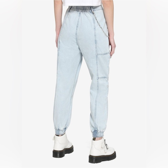 Hot Topic Light Blue Women's Cargo Jeans Size S - Picture 2 of 11